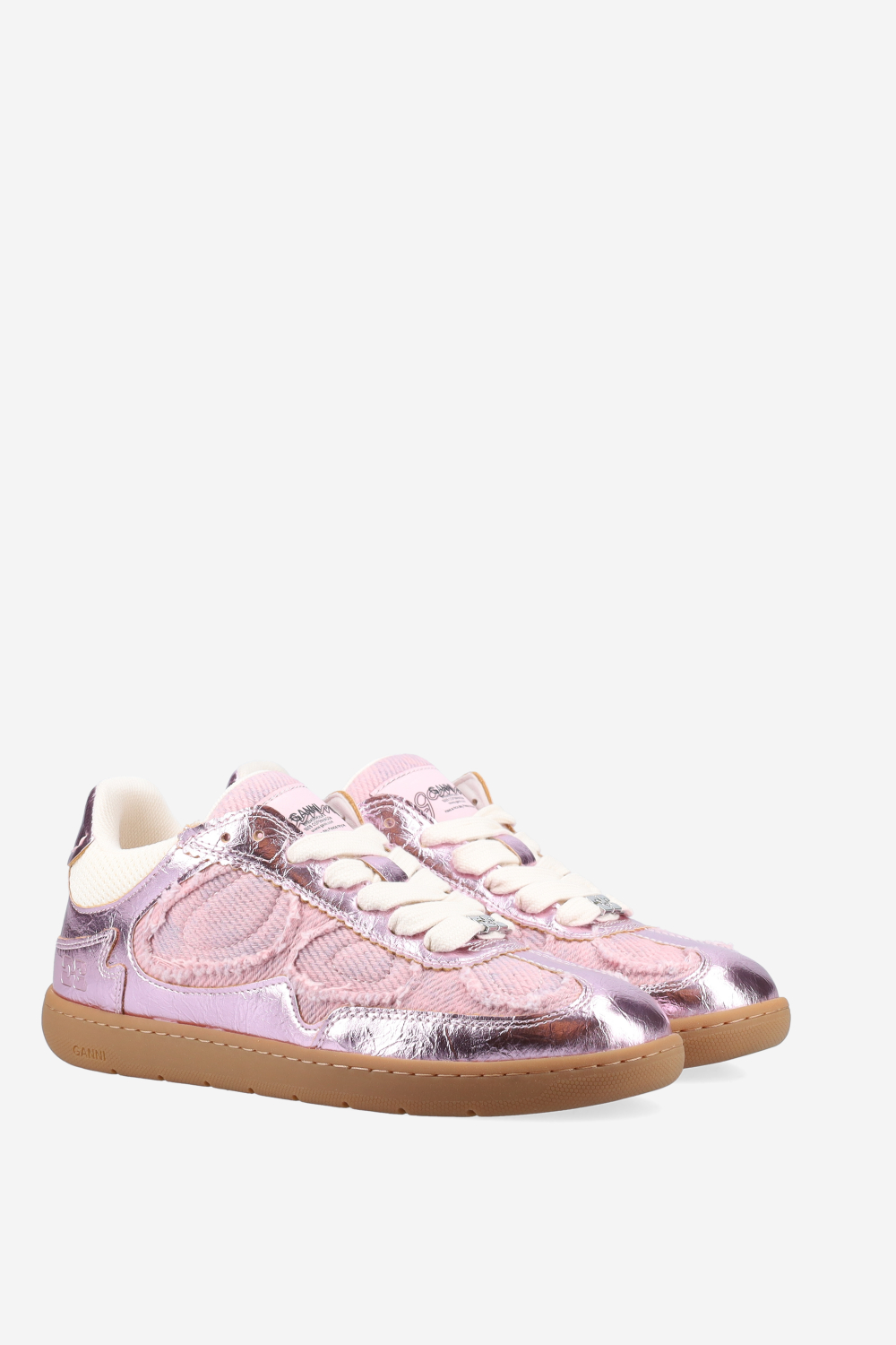 08 crinkle metallic sneakers