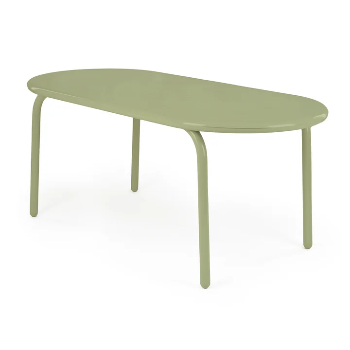 Tom Dixon - Groove Gartentisch, 186 x 86 cm, moosgrün