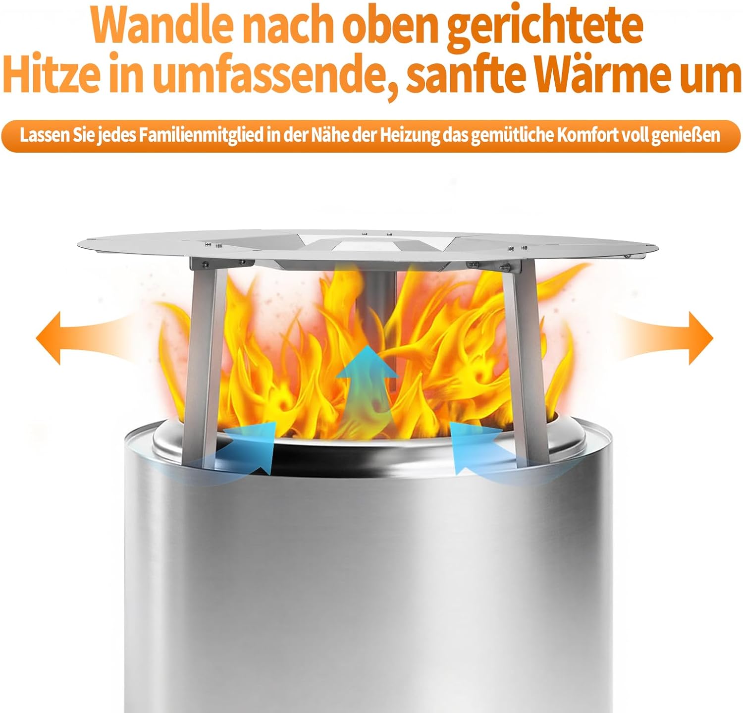 Solo Stove Bonfire Wärmeverteiler für Feuerschale – Mit 3 Abnehmbaren Füßen, Edelstahl Zubehör für Bonfire Feuerstelle, Effiziente Wärmeverteilung,Solo Stove Bonfire Hitzeverteiler