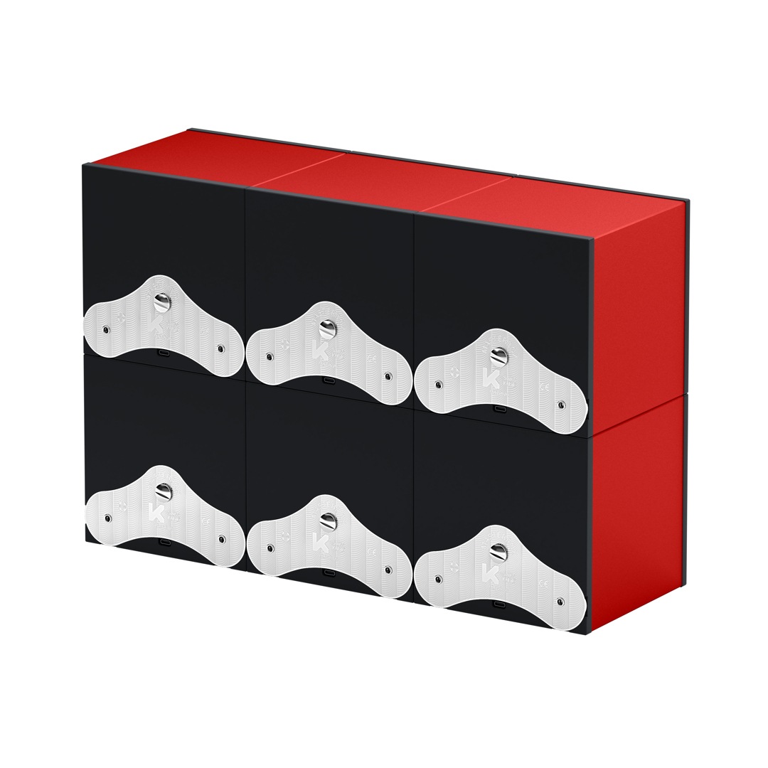 SwissKubik Masterbox Aluminium Rot - 6 Uhren