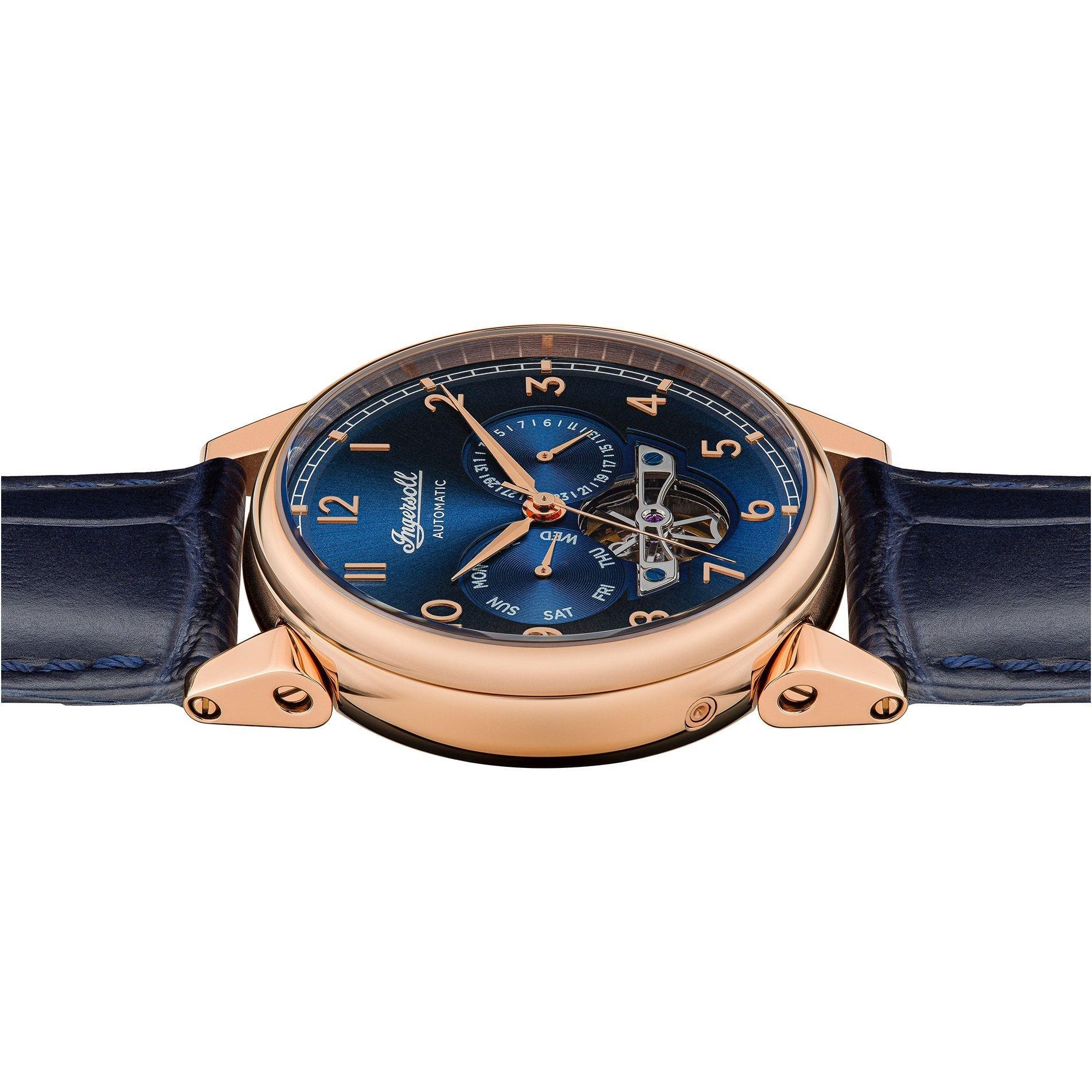 Ingersoll 1892 Swing Blue Rose Gold Watch I12702
