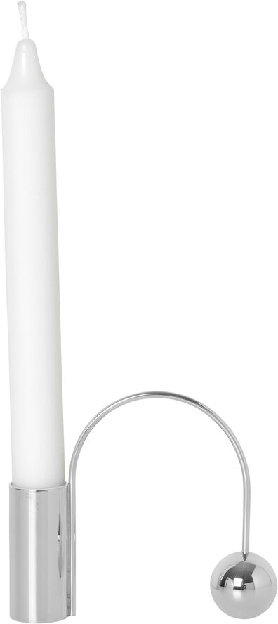 ferm LIVING Balance Candle Holder - Chrome Chrome