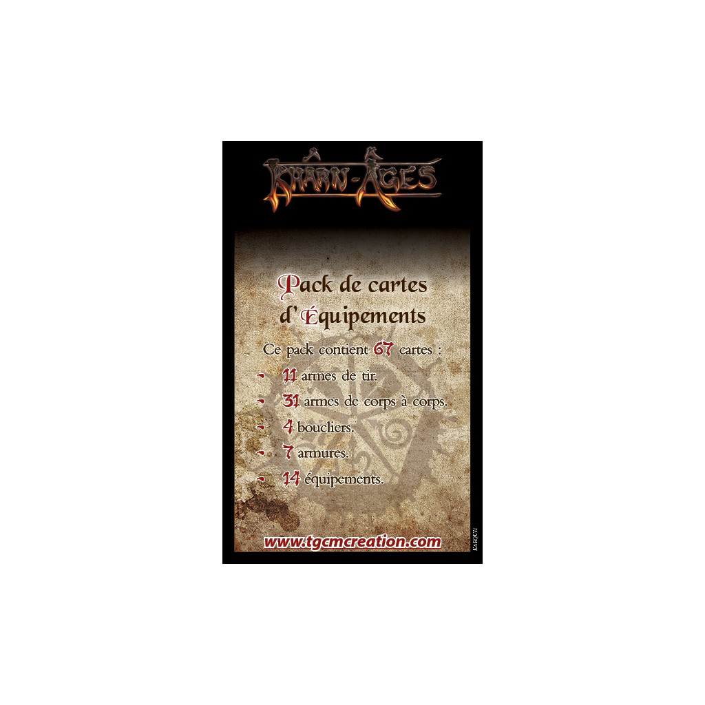 Khârn-Âges : Cartes d'Equipement