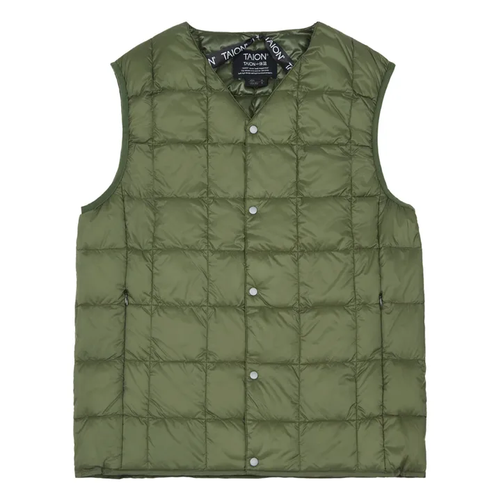 Taion Veste Matelassée Sans Manches | Vert olive