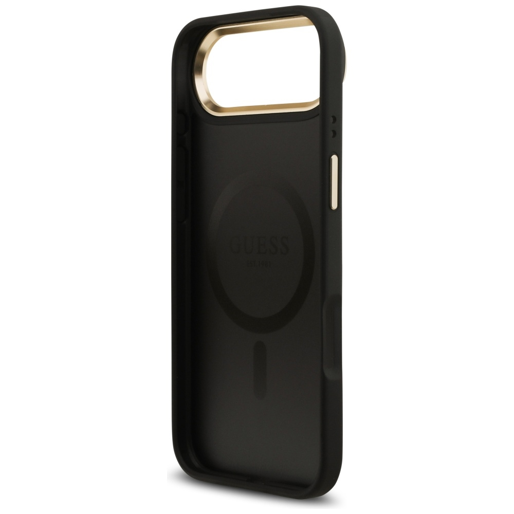 iPhone Air MagSafe Leder Hardcase Hülle Classic Logo (GUHMP17MP4MSEGCK) - Schwarz