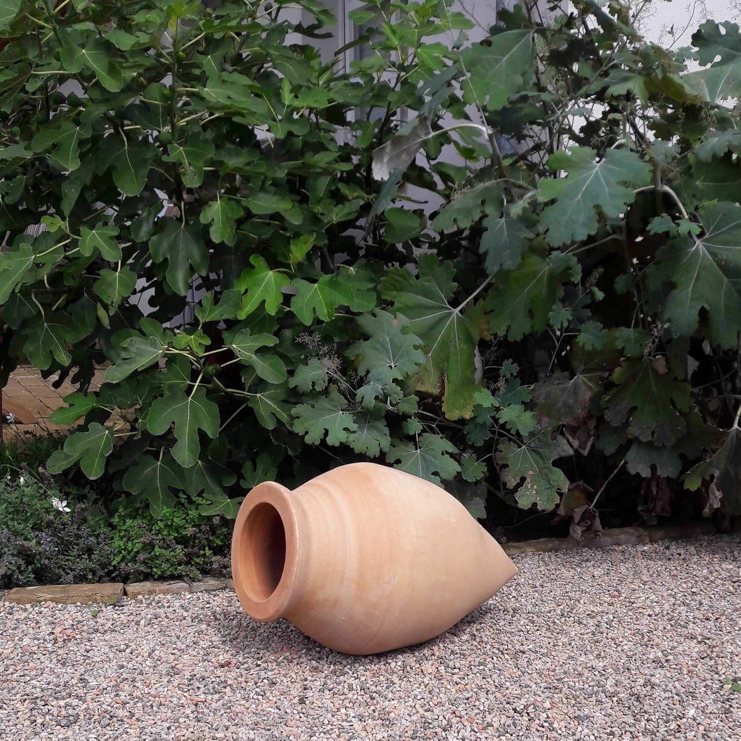 Palatina Werkstatt Exklusive Terracotta Amphore liegend Vitex 60cm – 100% handgefertigtes Unikat – Verleihen Sie Ihrem Garten- & Innenbereich unwiderstehlichen Charme