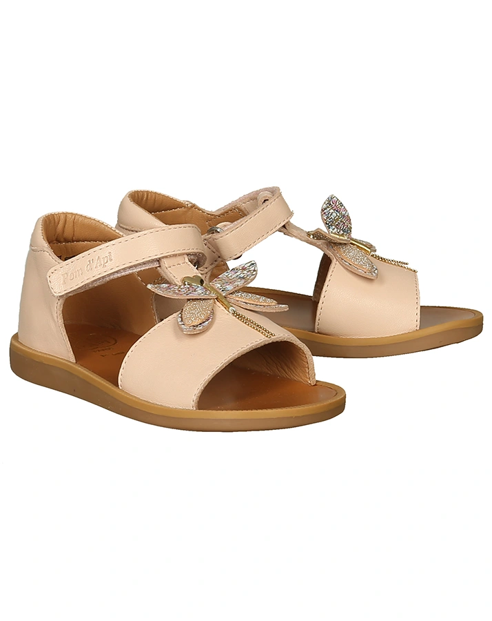 Leder-Sandalen POPPY – BELLA in nude