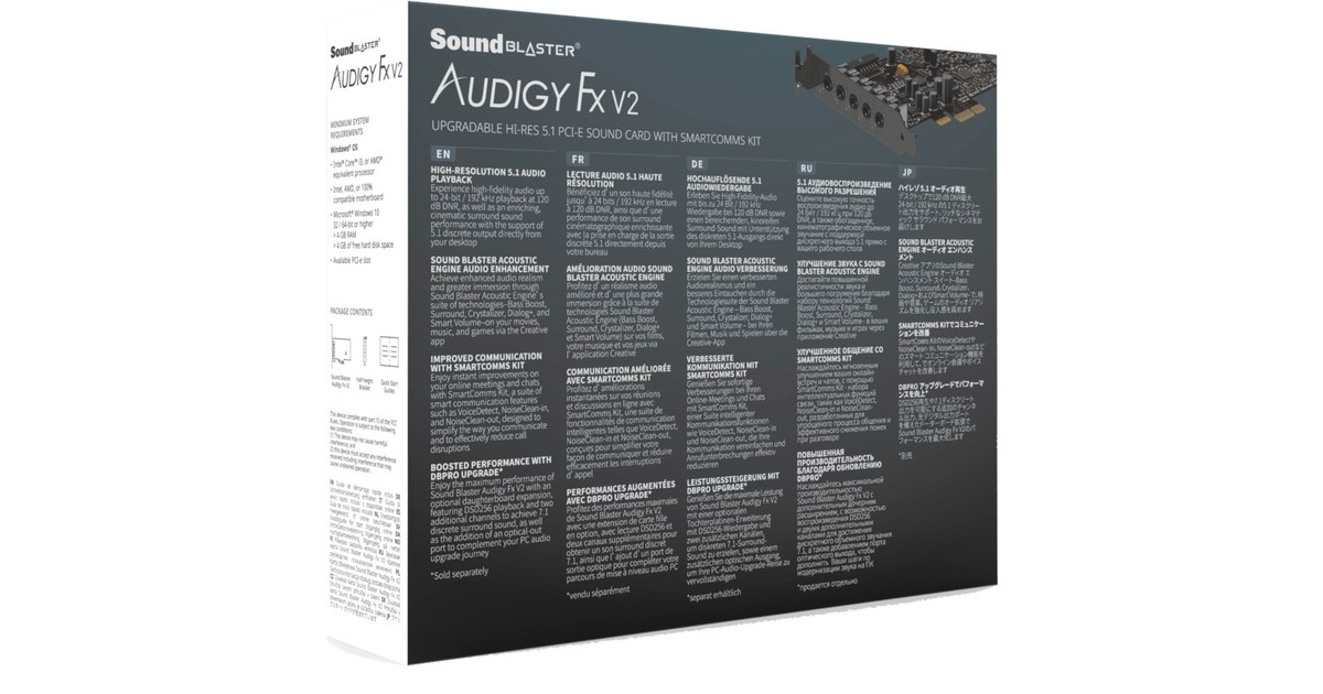 CreativeSound Blaster Audigy Fx V2 geluidskaart