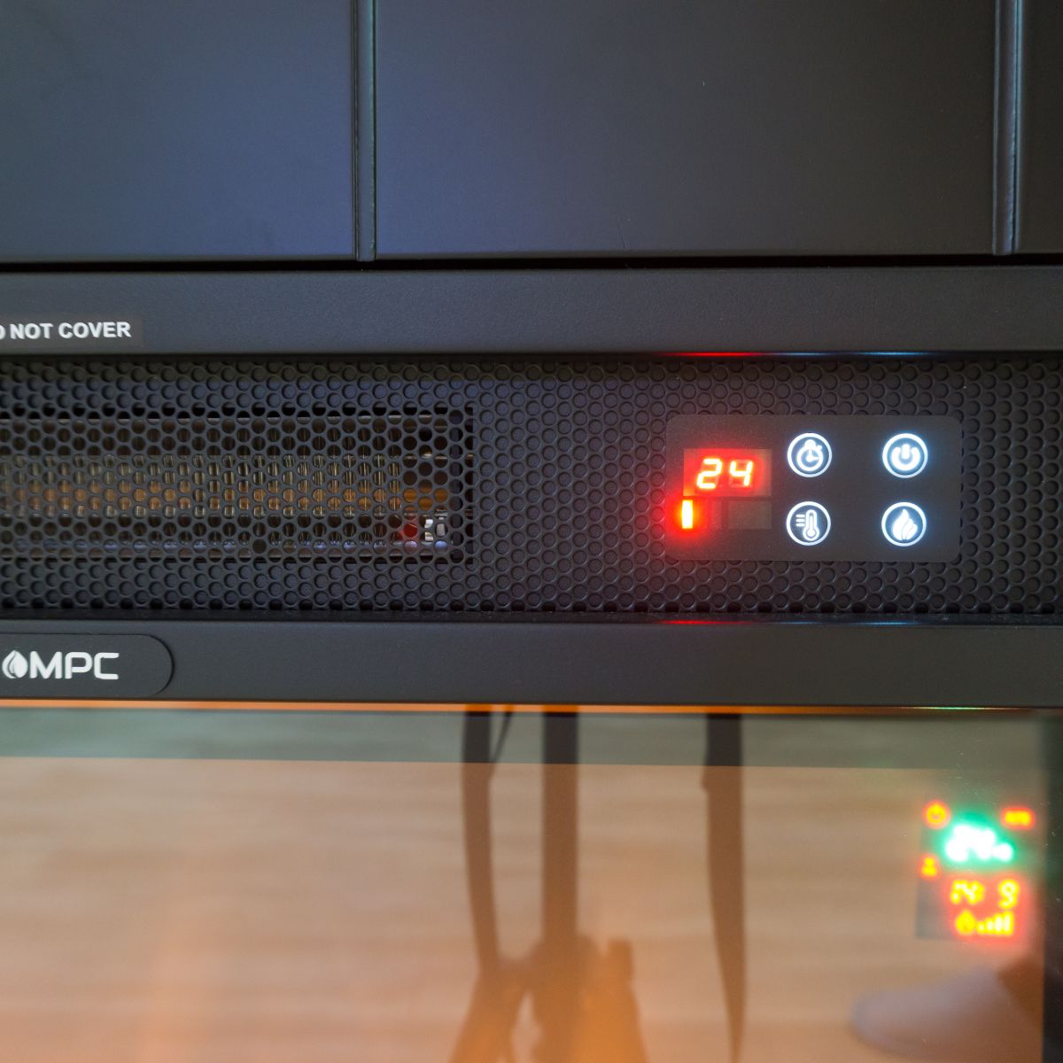Brûleur electrique led noir 1500w mpc caminetto vulcano