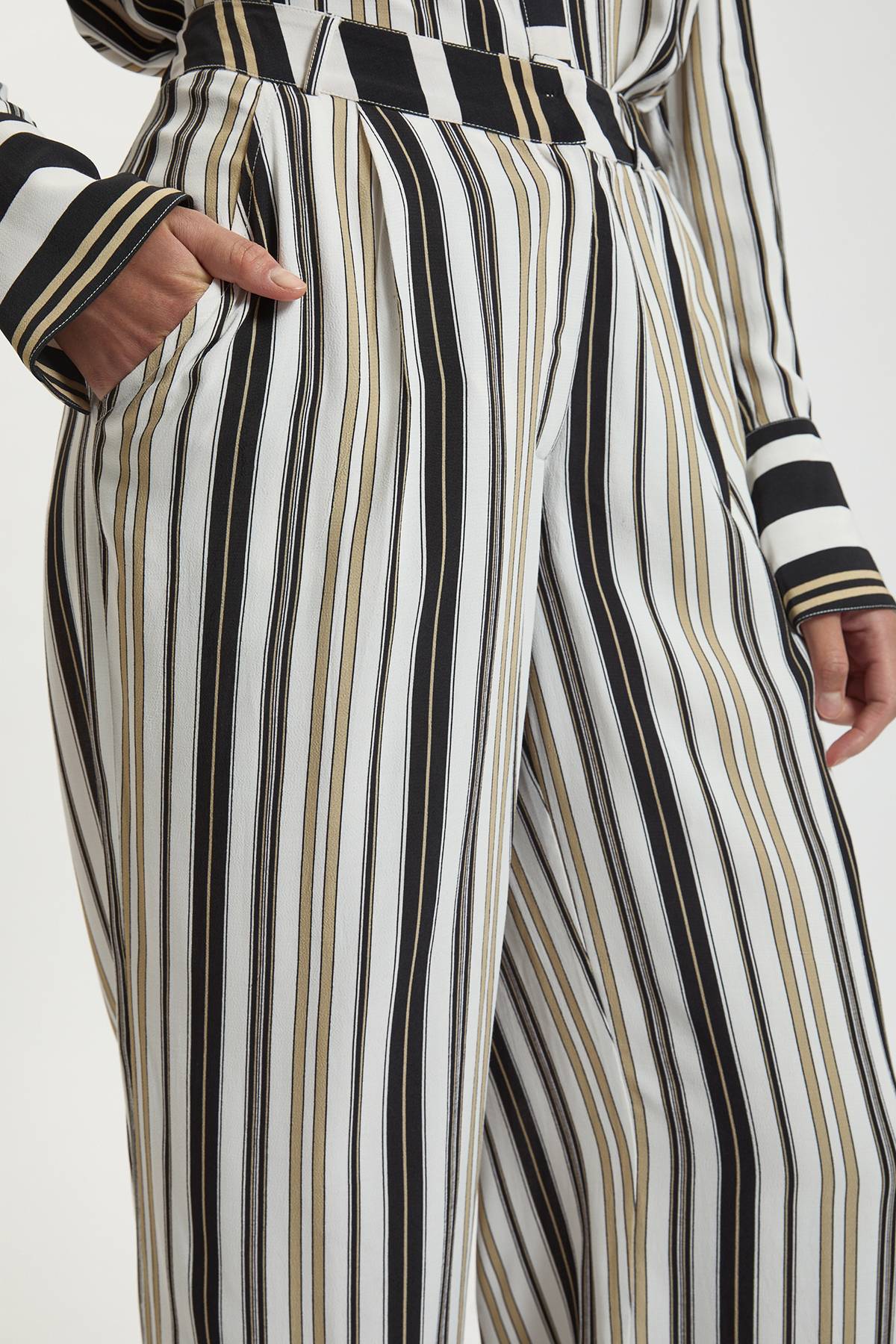 KarenMillen Pantalon Co-ord En Viscose À Rayures Contrastées Petite