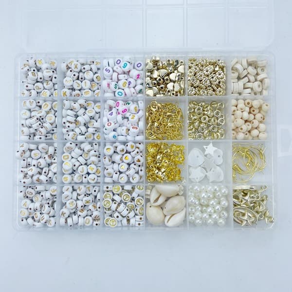Clay Beads / Heishi Beads Bohemian Kit - KREA DIY Smykkesett med forskj. perler - 6000 stk