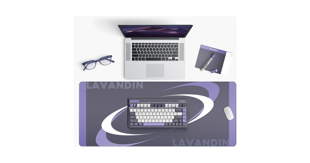 IqunixOG80 Lavandin Wireless Mechanical Keyboard, gaming toetsenbord  (Lavendel, US lay-out, Cherry MX Brown, 80% (TKL), Hot-swappable, PBT, 2.4GHz | Bluetooth 5.1 | USB-C)