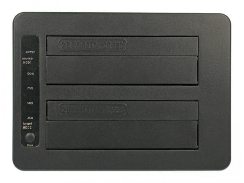Delock Docking- und Klonstation Dual Sata HDD / SSD Dockingstation für zwei 2.5