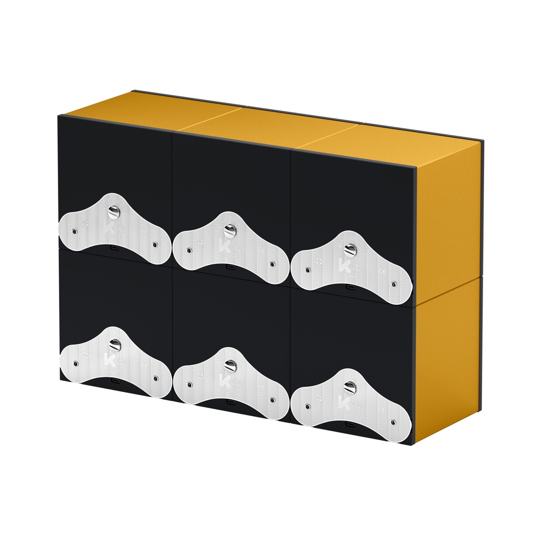 SwissKubik Masterbox Vergoldetes Aluminium - 6 Uhren