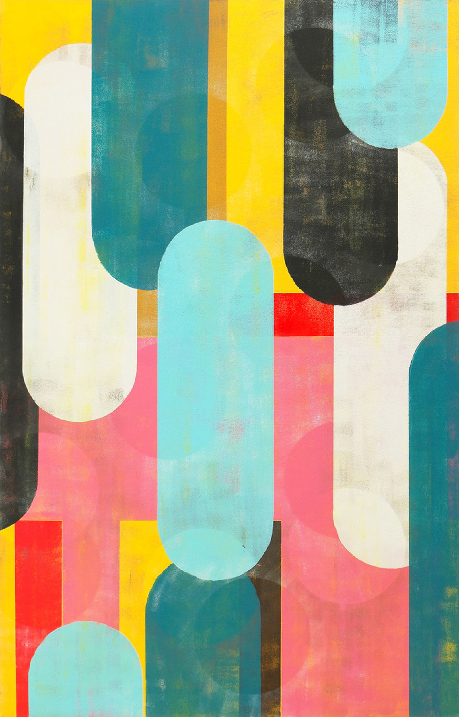 Traffic Pink Vertical II by Ronald Hunter - Limited Edition. Edition of: 150. Signed.