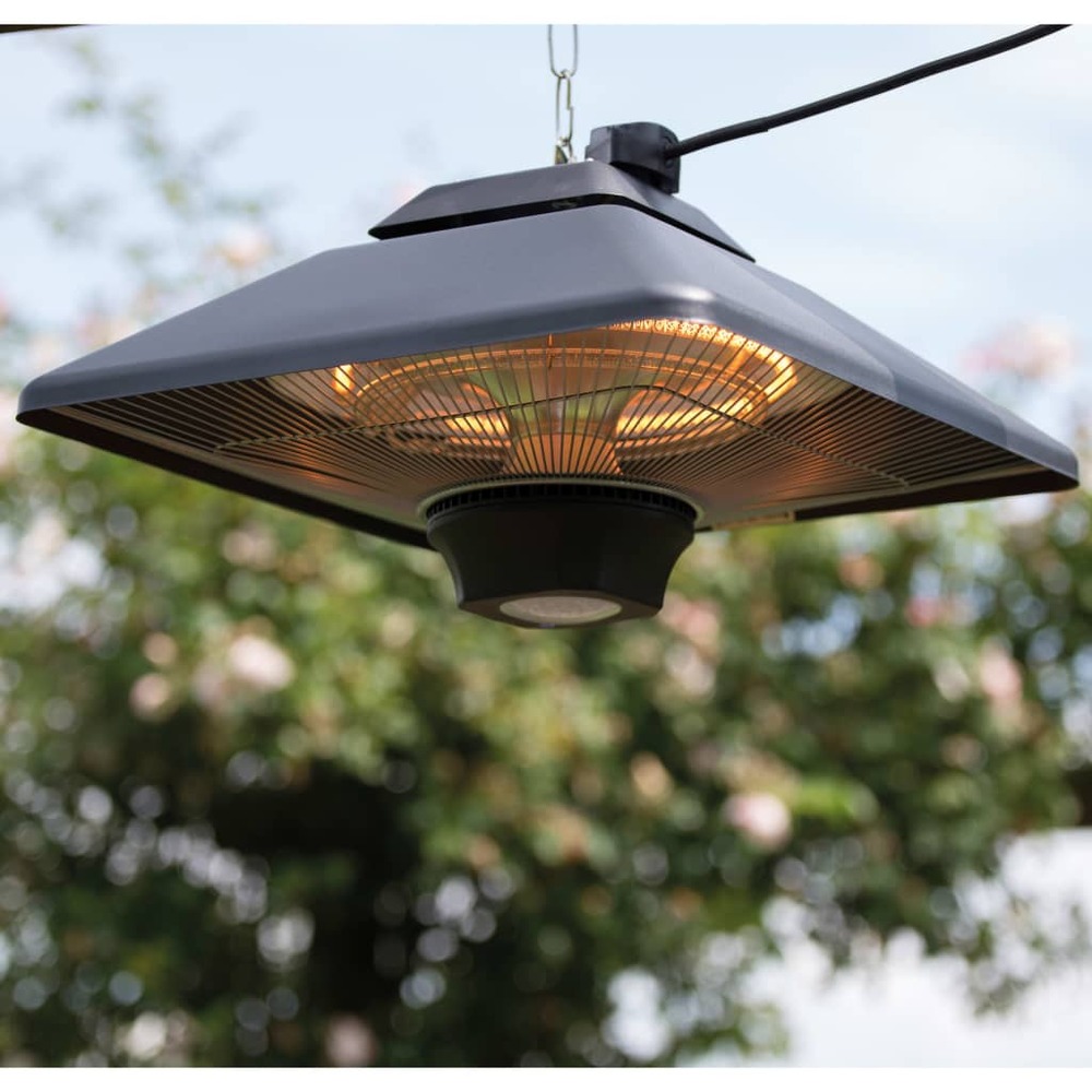 Chauffage suspendu spica square 2000 w halogène noir ce17sq-b