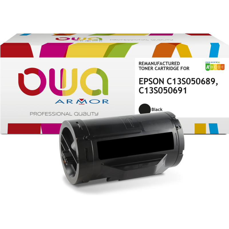Toner remanufacturé OWA - haute capacité - Noir - pour EPSON C13S050689, C13S050691