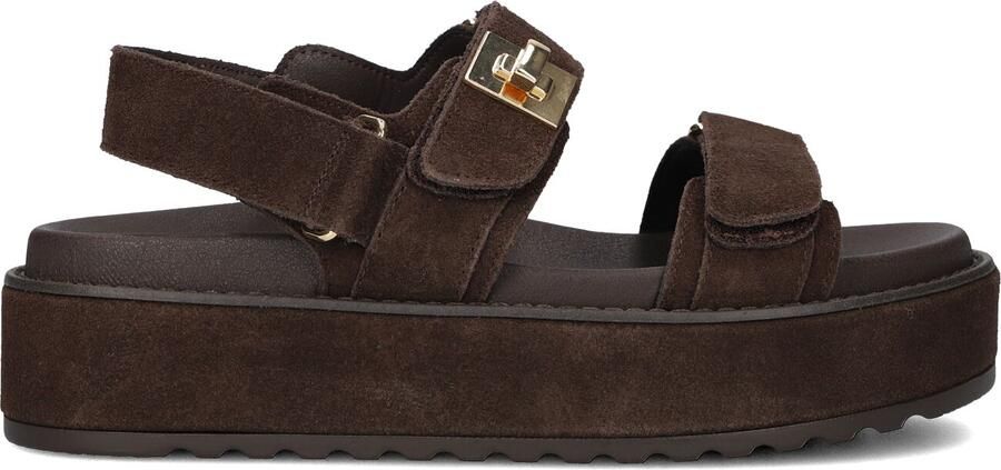 Steve Madden Bigmona suède sandalen donkerbruin