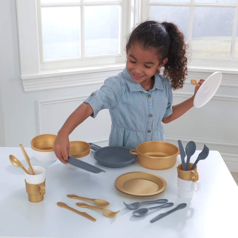 KidKraft® 27-teiliges Küchenset in edlem Metallic-Look
