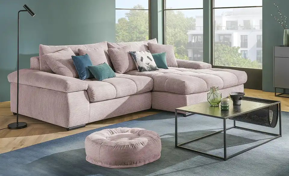 Ecksofa Hella rechts Flamingo, Rosa
