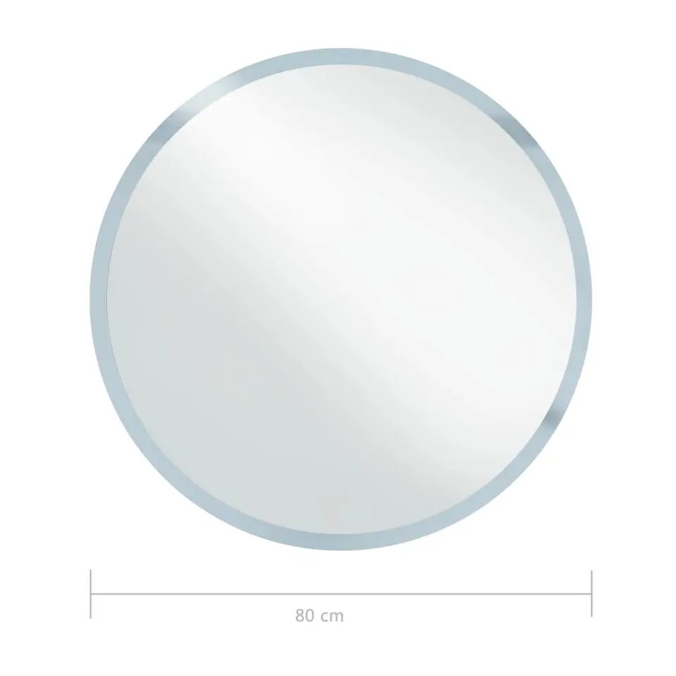 vidaXL - Badkamerspiegel - Zilver - Aluminium - 80 cm