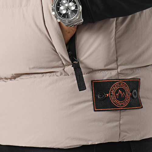 Doudoune Sans Manches Beige