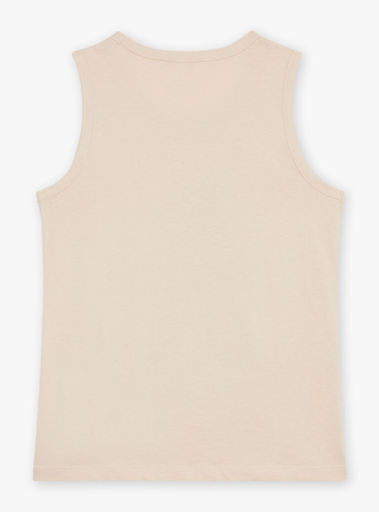 Débardeur sable à motifs chameau et singe