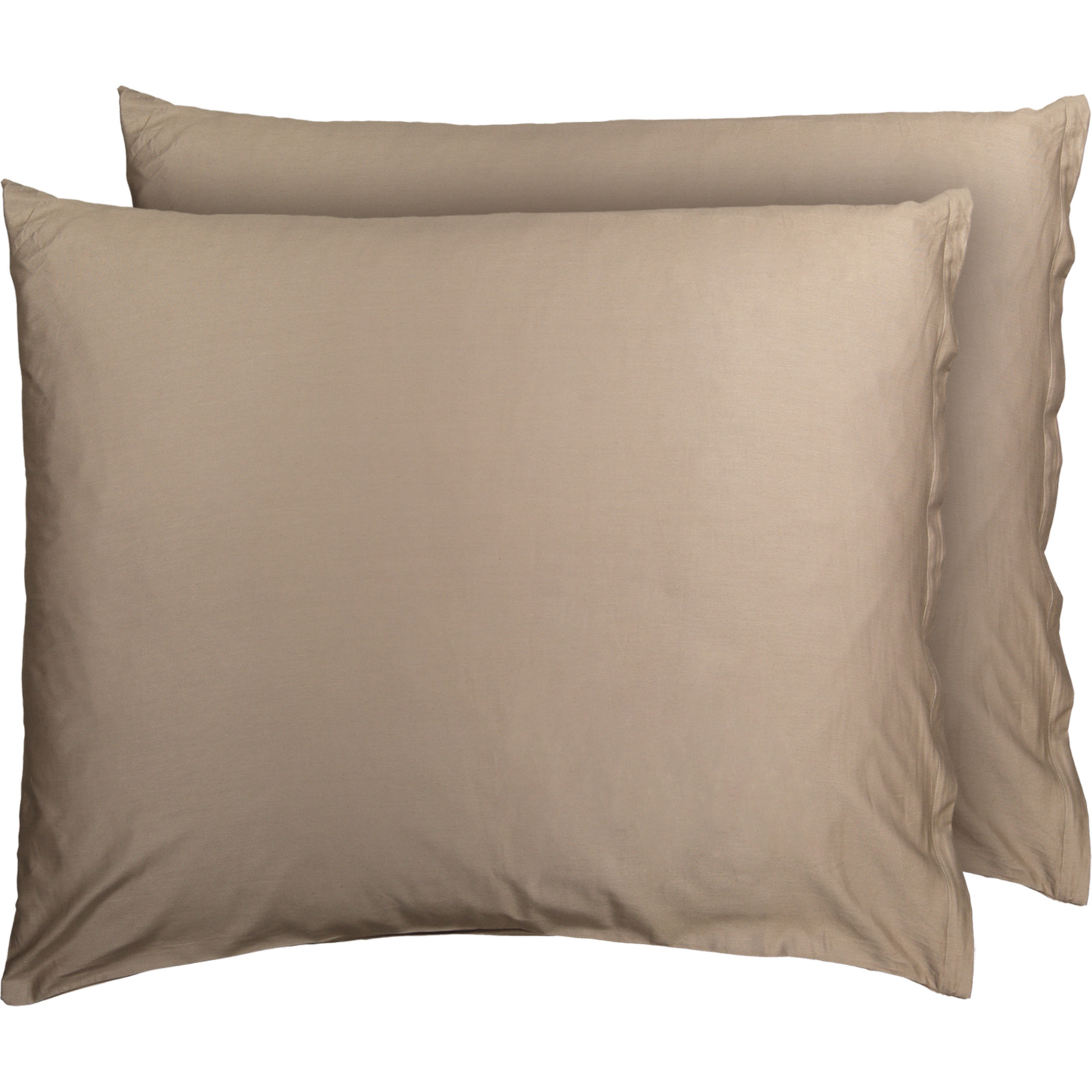 Easy Dream Kissenbezug Satin 2er-Set 50 x 70 cm uni taupe