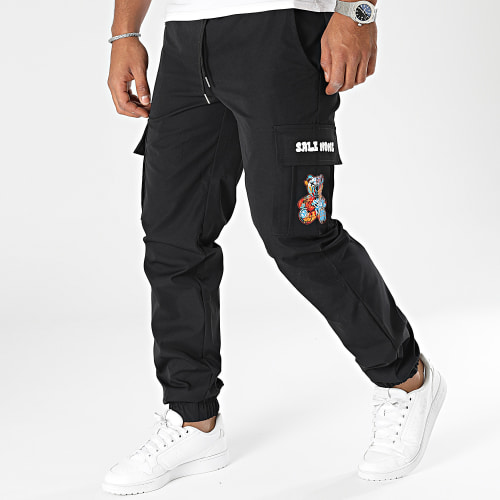 Pantalon Cargo Nounours Graffiti Noir