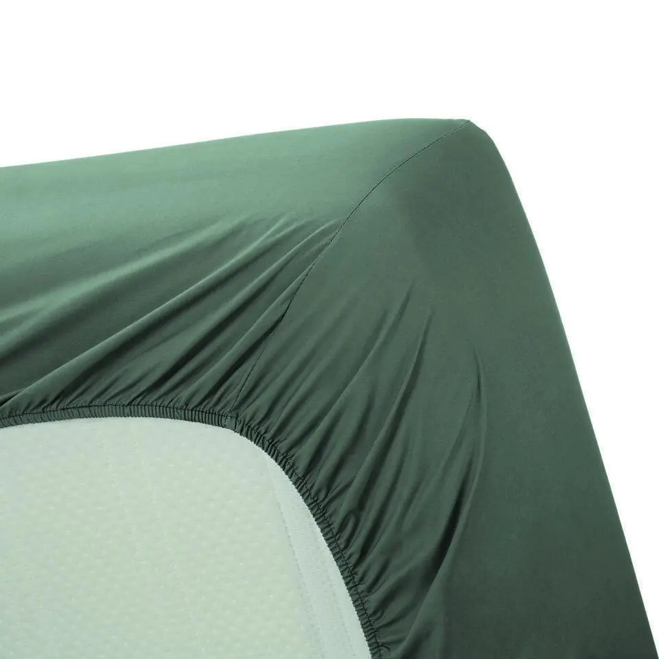 Ambiante Katoen - Topper Hoeslaken - 200x220 - Groen