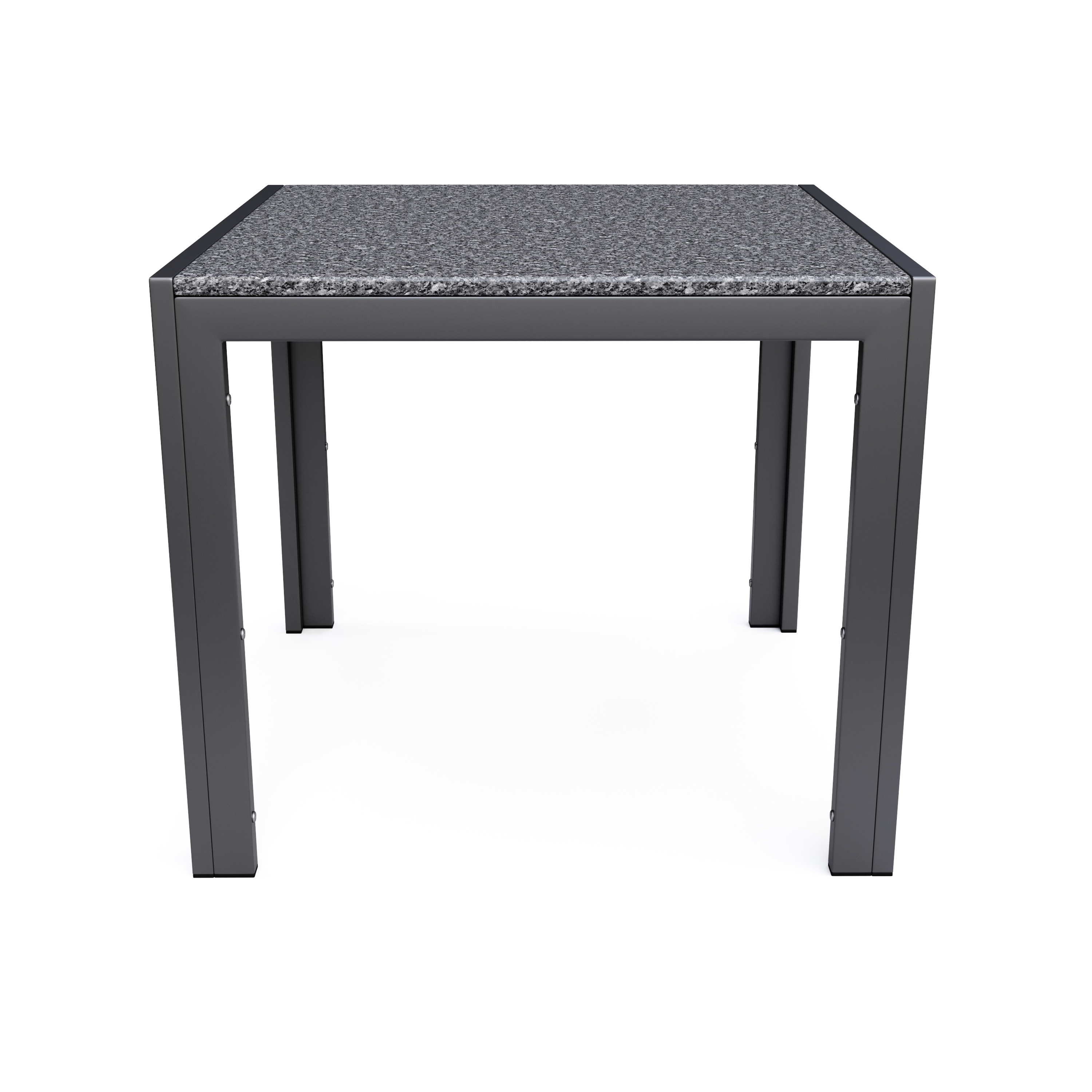 Granittisch 80 x 80 x 75 cm schwarz