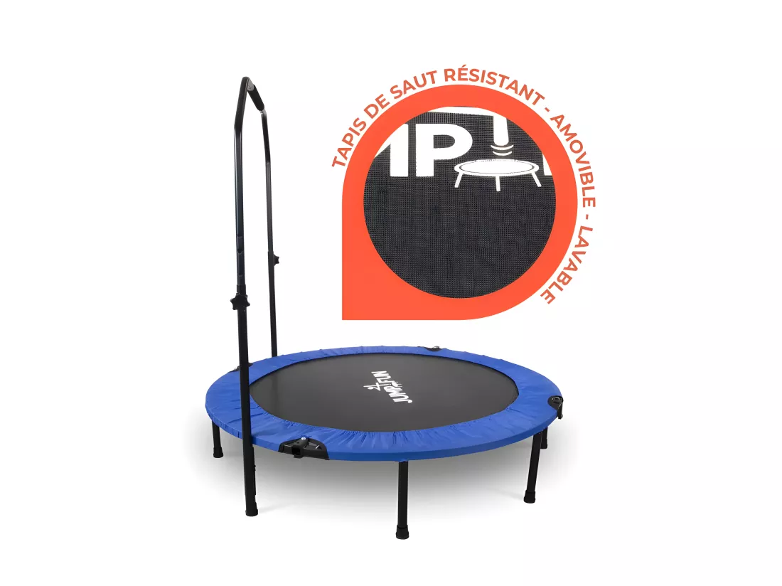 Mini Trampoline Fitness Jump4fun Pliable Double-Bar - Ø122cm