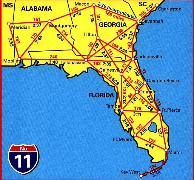 HALLWAG - 11 FLORIDA ECHELLE 1 1 000 000