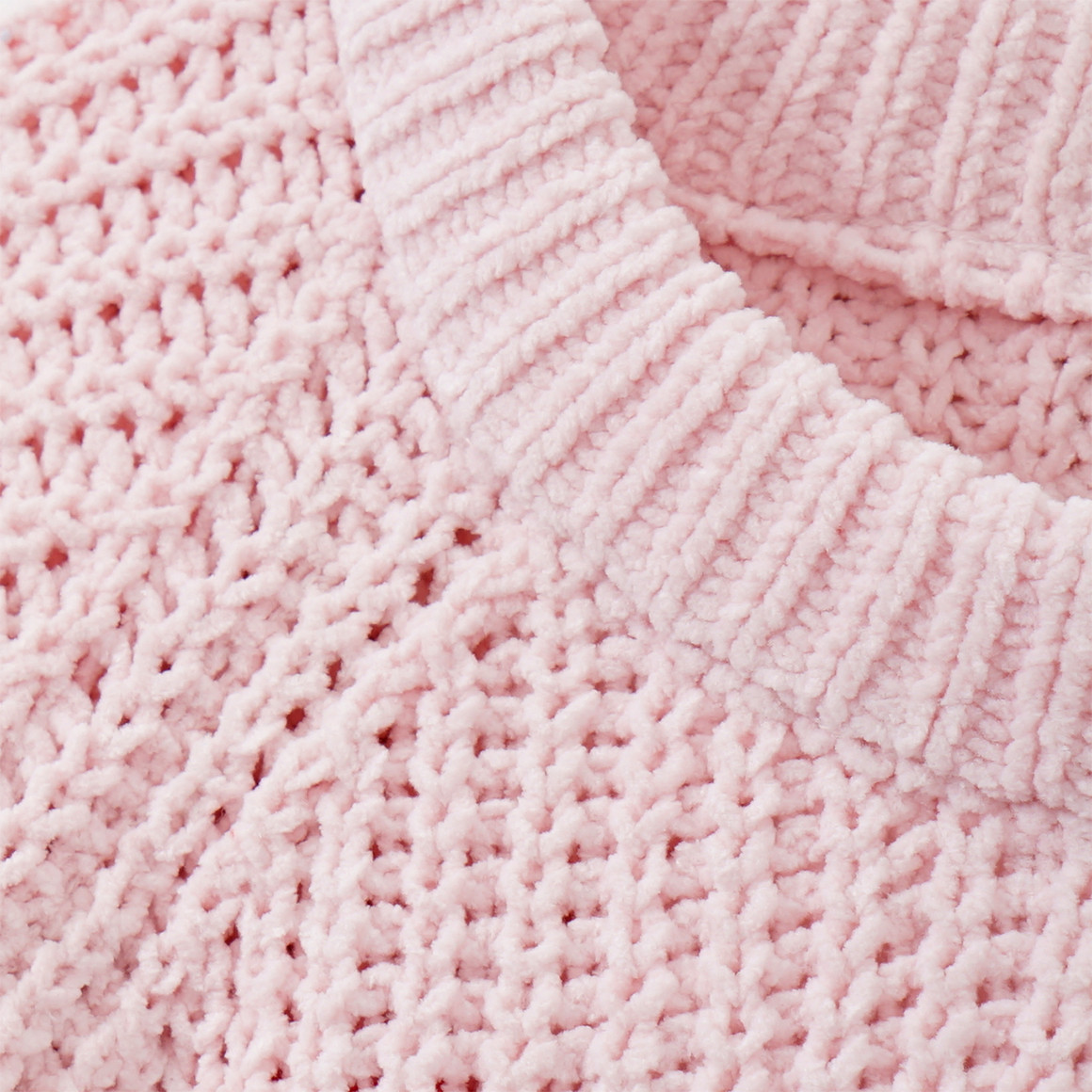 Yigga Mädchen Strickpullover mit Blockstreifen hellblau / beige / pink