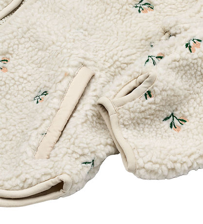 Liewood Fleecejakke - Mara - Peach/Sandy Embroidery