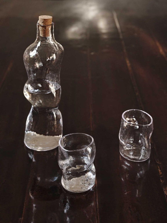 Ferm Living Dimple glazen set van 2 clear