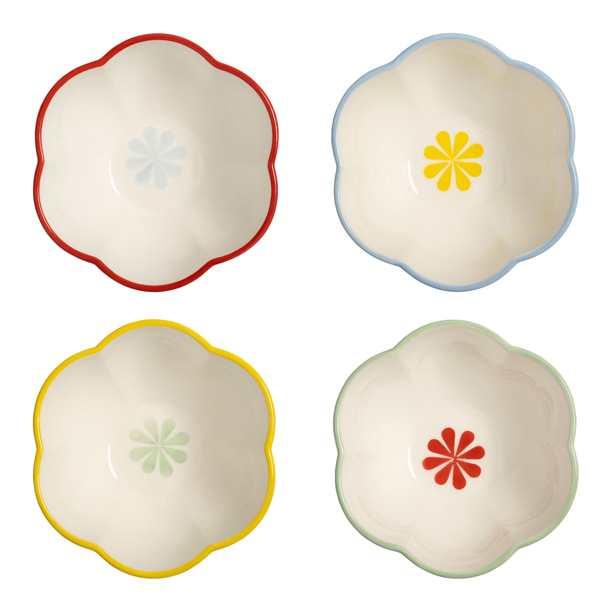 &k amsterdam Folk Kommen Ã 12,5 cm - Set van 4