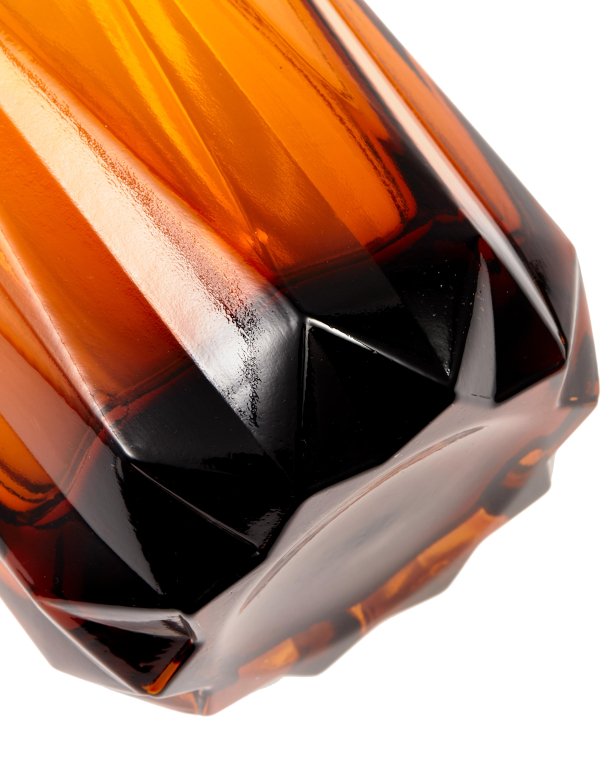 POLSPOTTEN Glass Folds vaas L Ochre