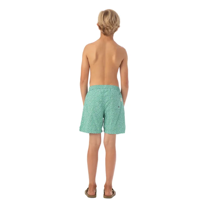 Piupiuchick Short de Bain Léopard Matière Recyclée | Bleu ciel