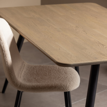 WOOOD tafelblad Tablo afgerond camel 24 mm 160x90 cm