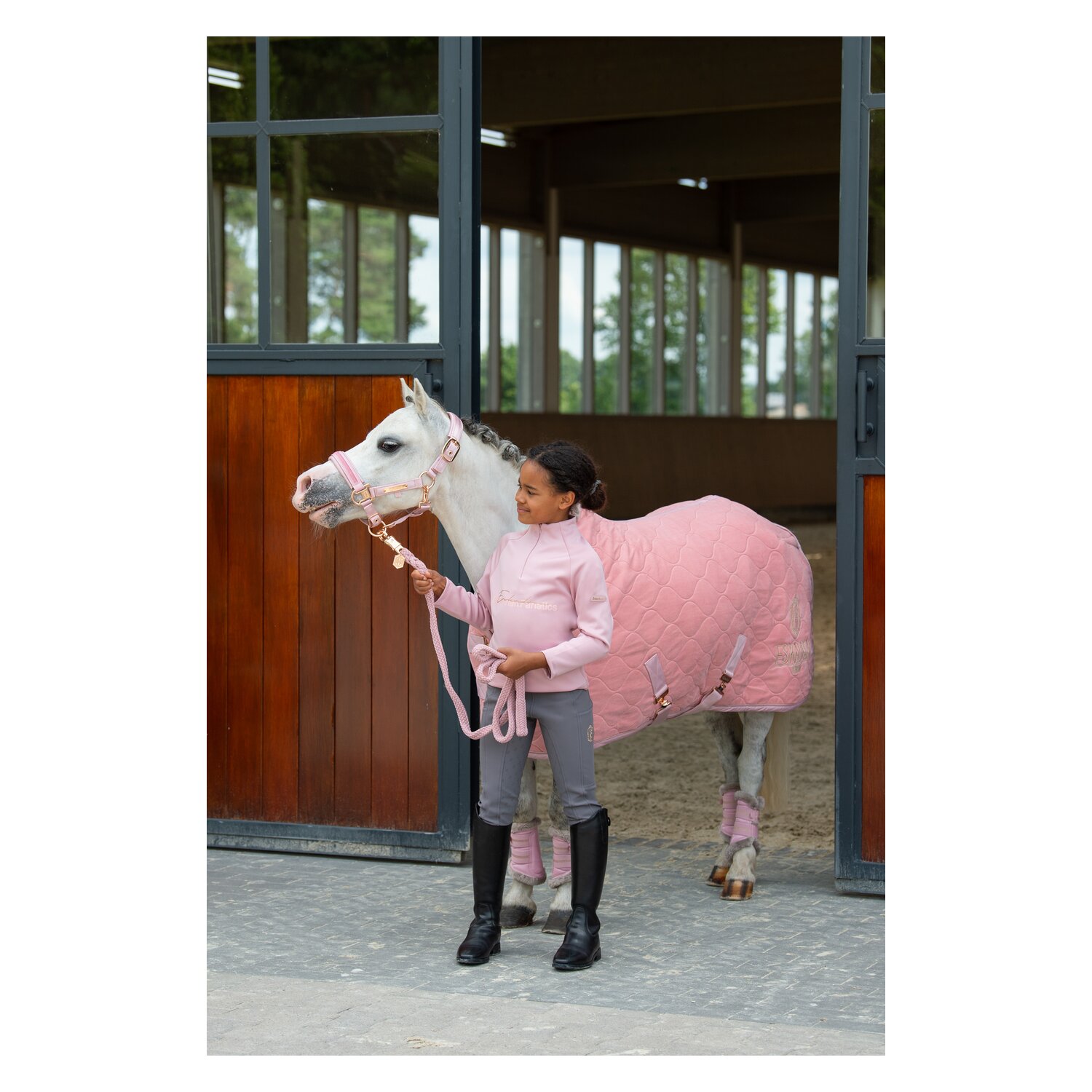 ESKADRON Heritage Abschwitzdecke Velvet  - pearl rose