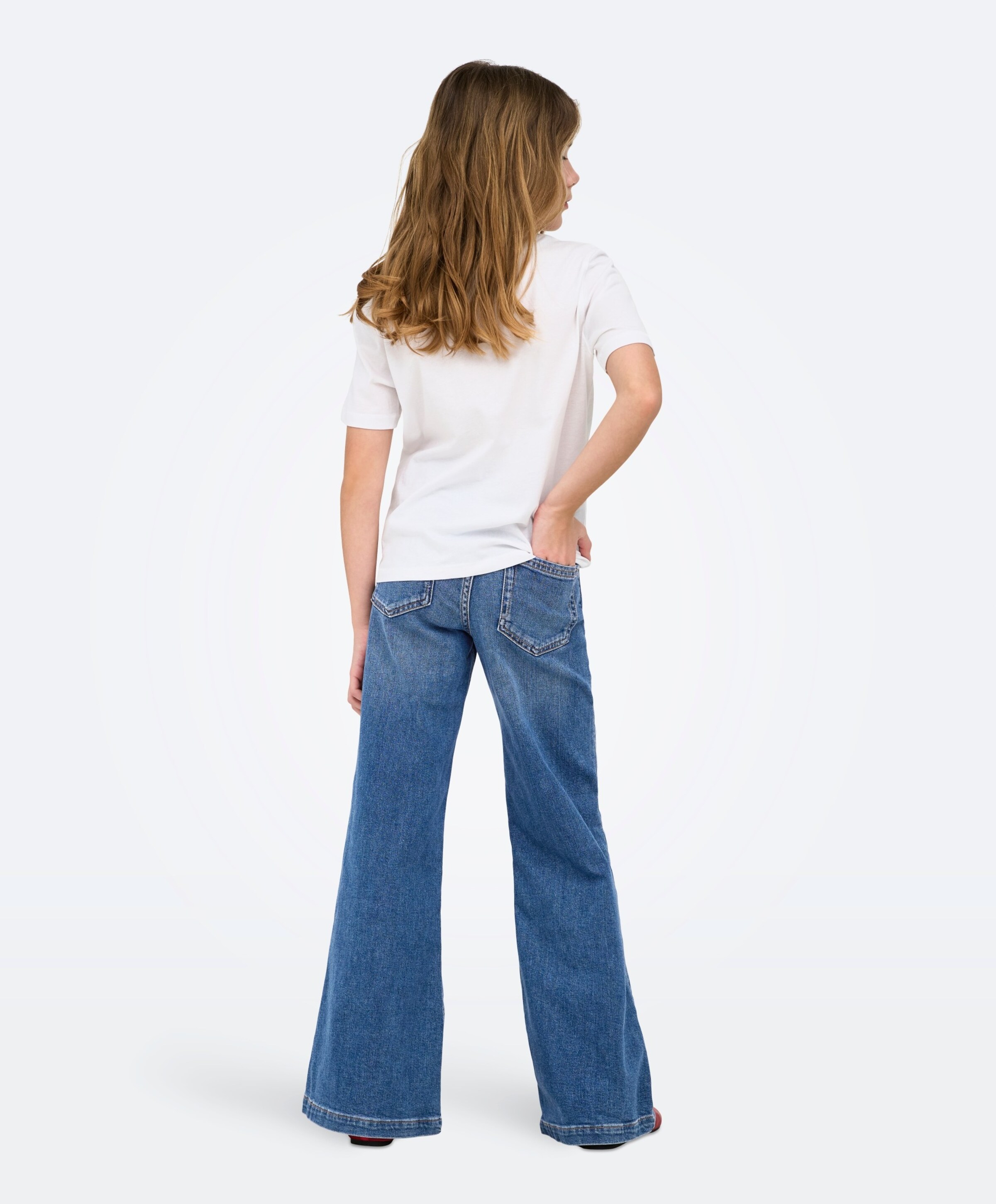 Only KOGCALIFORNIA MW WIDE FLARED REA NO meisjes jeans blauw