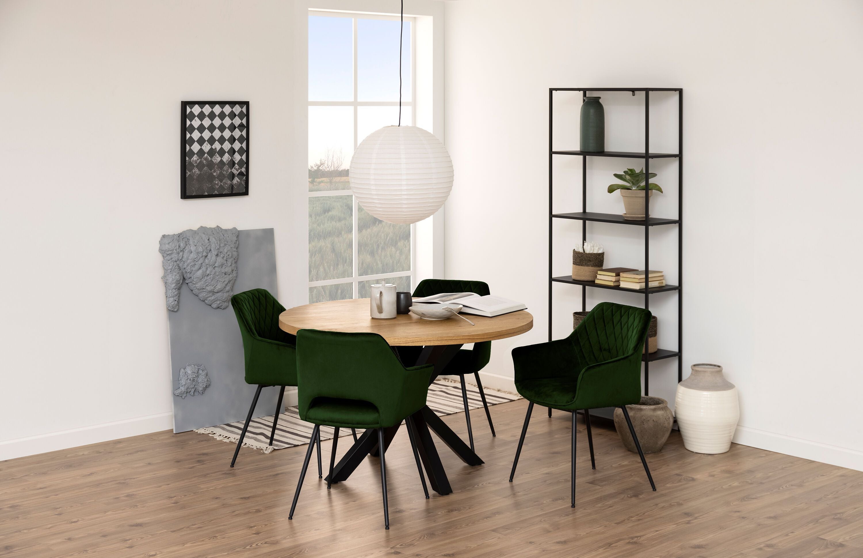 JAXTON Regal - Schwarz / B: 69.5 cm x T: 30.0 cm x H: 185.0 cm