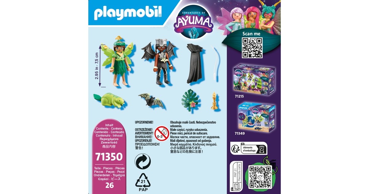 PLAYMOBILAyuma - Forest Fairy & Bat Fairy met totemdieren Constructiespeelgoed  (71350)