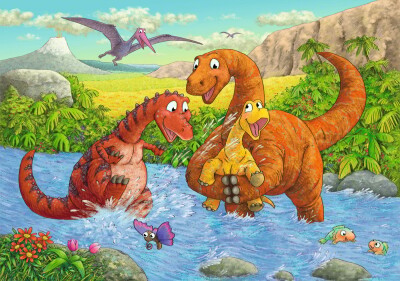 Dinosaur Puslespil - 2X24 Brikker - Ravensburger