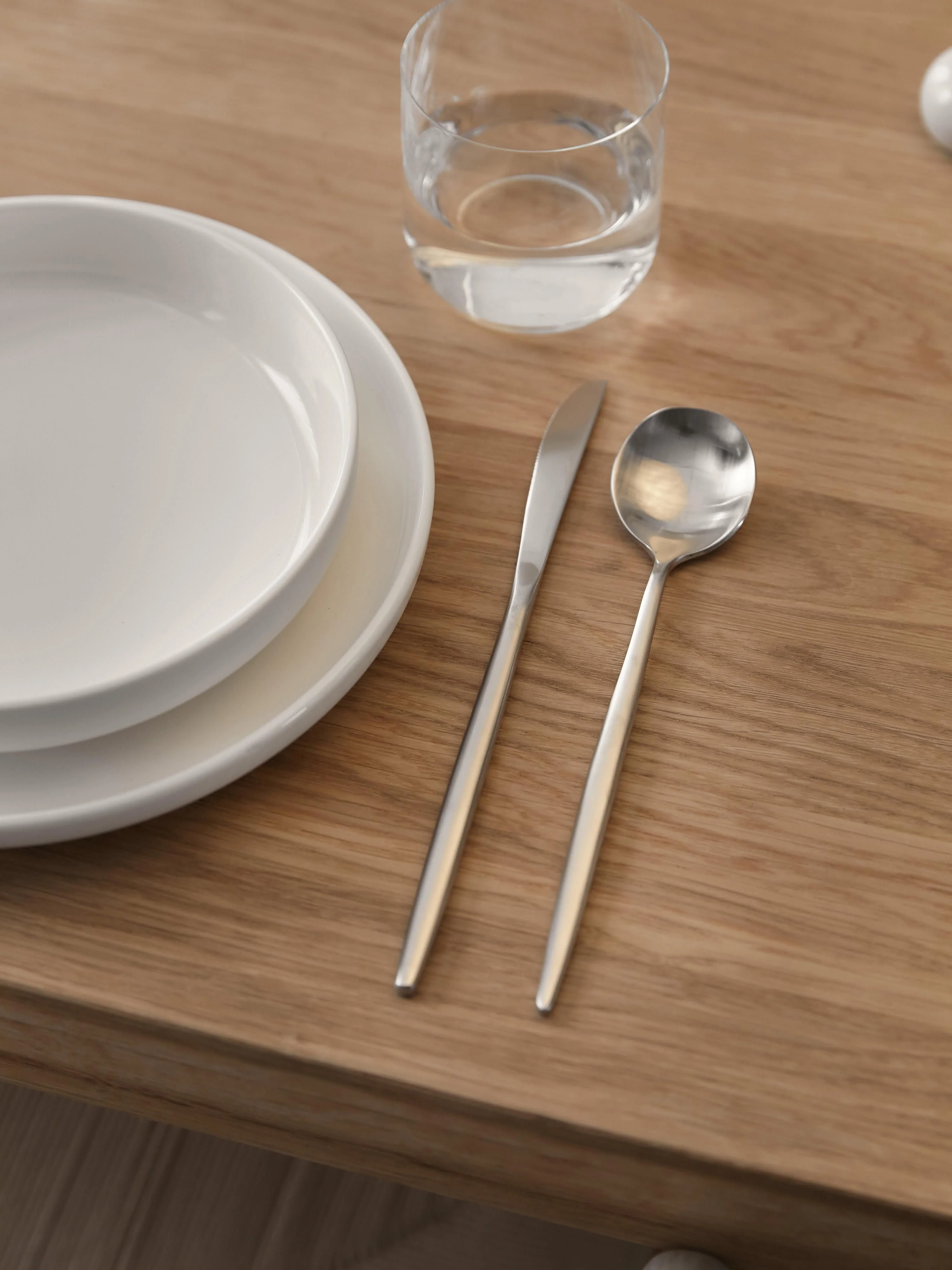 Mat geborstelde bestekset Shimmer, in verschillende setgroottes