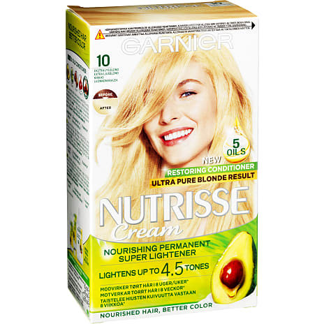Permanent hårfarve 10 Natural Super Lightener m. olier