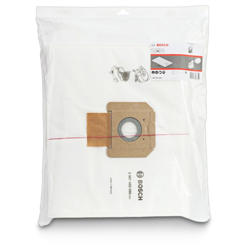 Pacote com 5 sacos de filtro de lã para aspirador de pó BOSCH 2607432038
