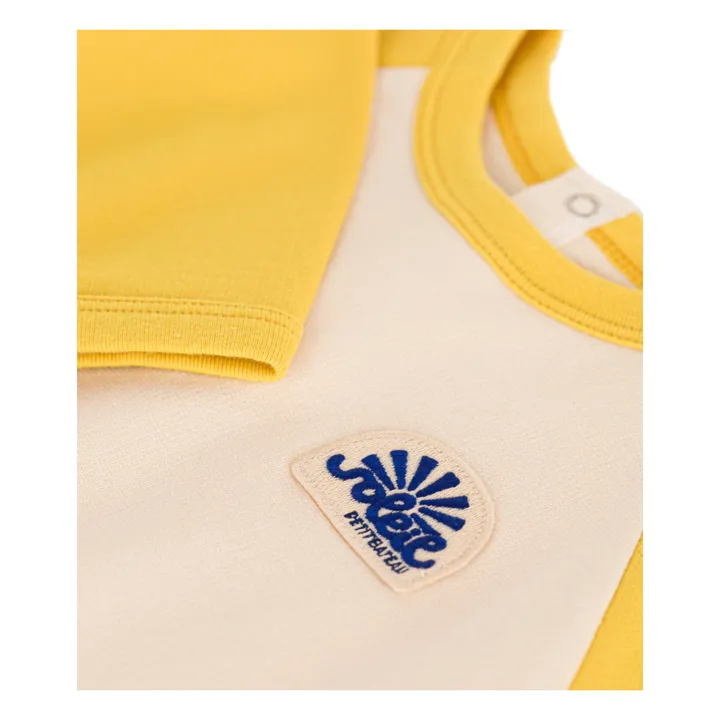 Petit Bateau Sweat Modeliste Colorbloc | Jaune