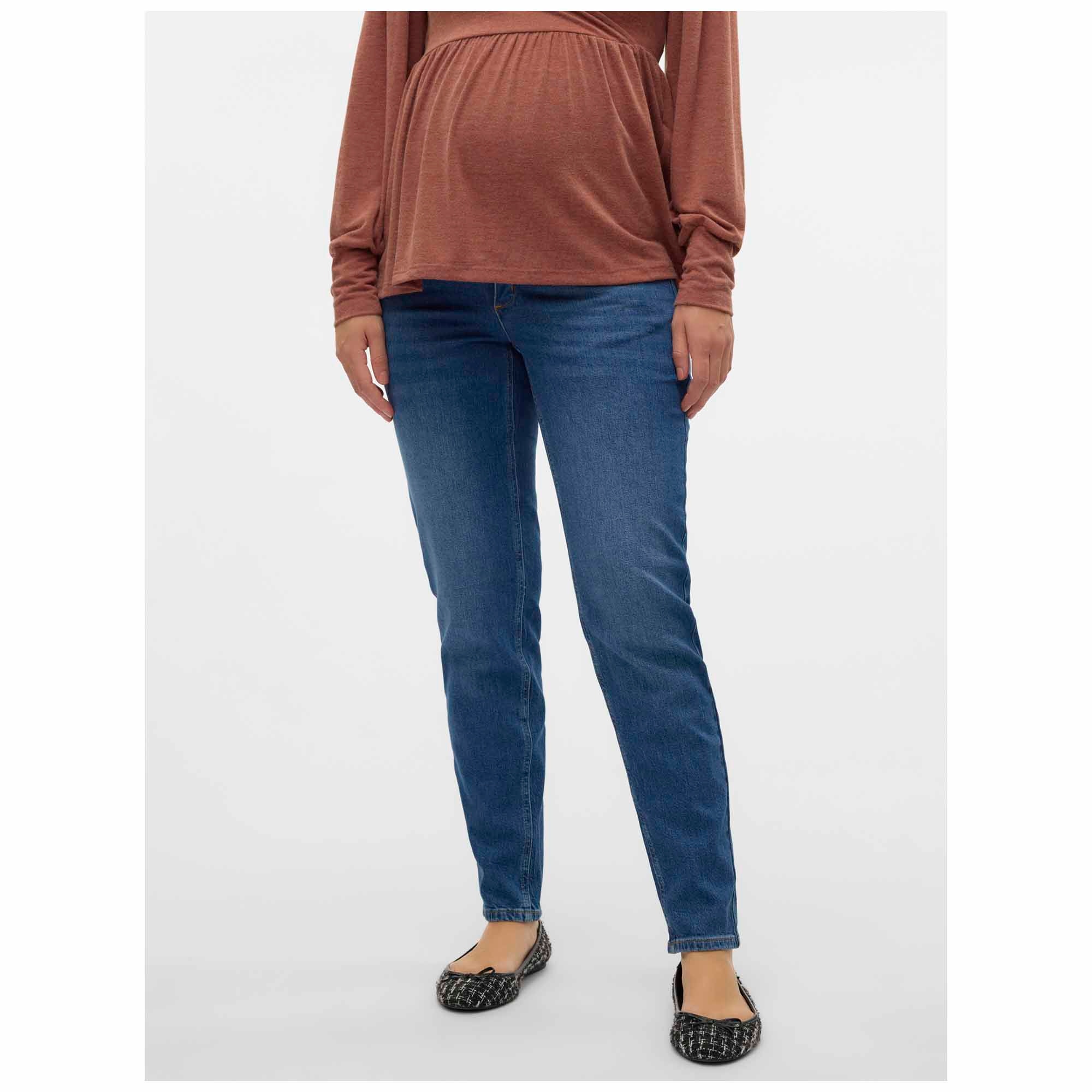 VERO MODA zwangerschapsdenim lang effen denim